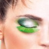 Green Feather False Eyelashes Flared