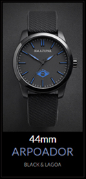 Amazuna Arpoador Watch - Black + Blue - 44mm