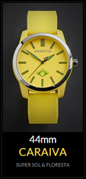 Amazuna Caraiva Watch - Yellow + Green - 44mm