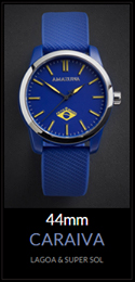 Amazuna Caraiva Watch - Blue + Yellow - 44mm