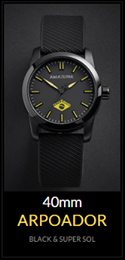 Amazuna Arpoador Watch - Black + Yellow - 40mm