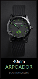 Amazuna Arpoador Watch - Black + Green - 40mm