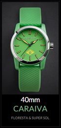 Amazuna Caraiva Watch - Green + Yellow - 40mm