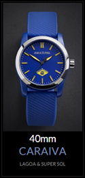 Amazuna Caraiva Watch - Blue + Yellow - 40mm