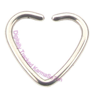 Steel Heart Fake Nose Piercing