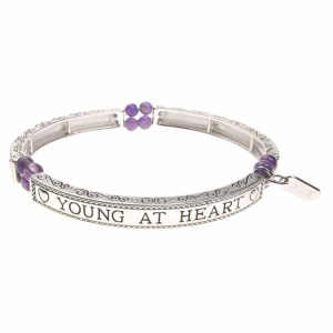 Amethyst Sentiment Bracelet - Young at Heart