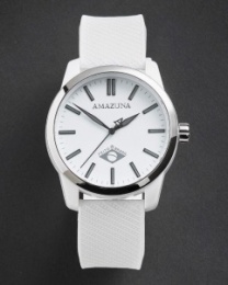 Amazuna Bonete Watch - White + Grey - 44mm
