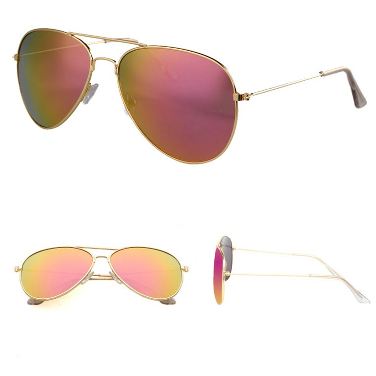 Classic Gold Two Toned Lensed Aviator Sunglasses - Unistylez.com
